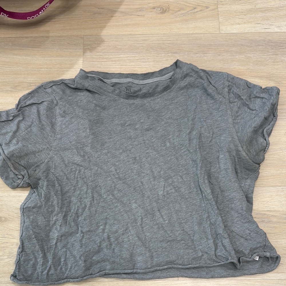 We The Free Gray Cropped Relaxed T-Shirt